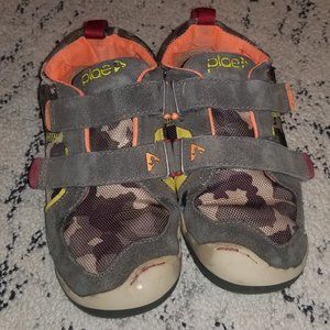 PLAE TY Sneakers RAVEN/CAMO adjustable tab toddler boy US 1